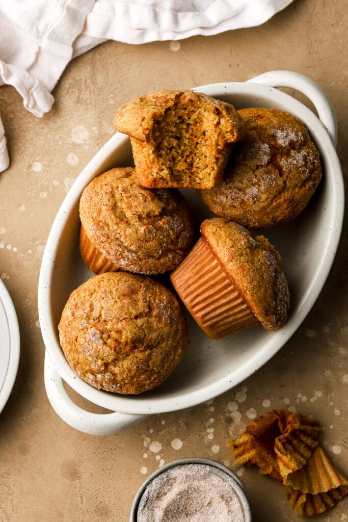 carrot cake muffins in a bowl