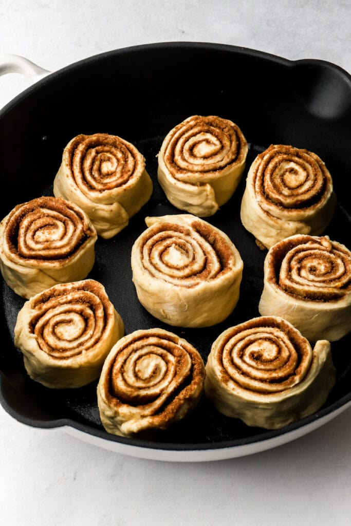 roll in pan before proofing