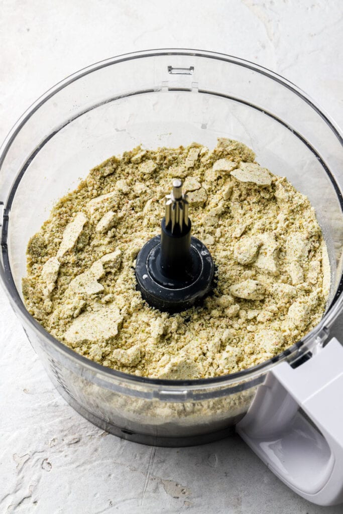 flour ground up with pistachios