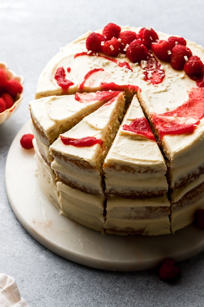 White Chocolate Raspberry Cake - Baran Bakery