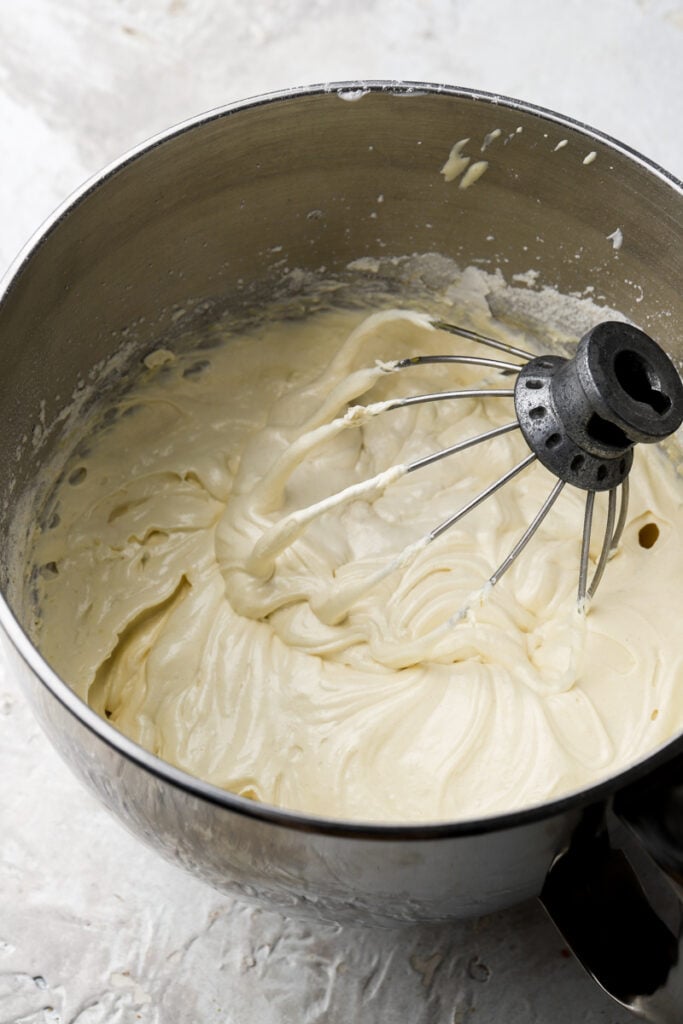 flour mixed into the batter