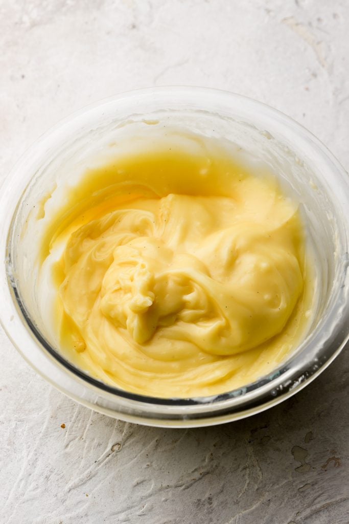 butter mixed into the cooked pastry cream