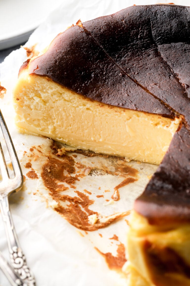 San Sebastian Cheesecake (Burnt Basque Cheesecake) - Baran Bakery