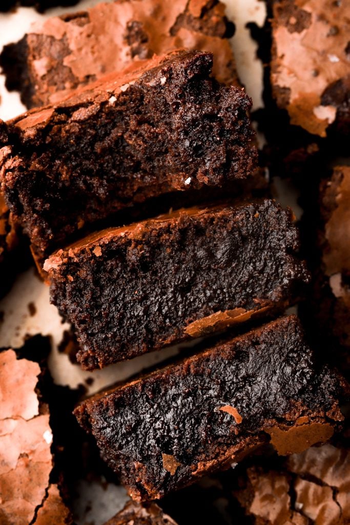 fudgy brownies with crinkle tops