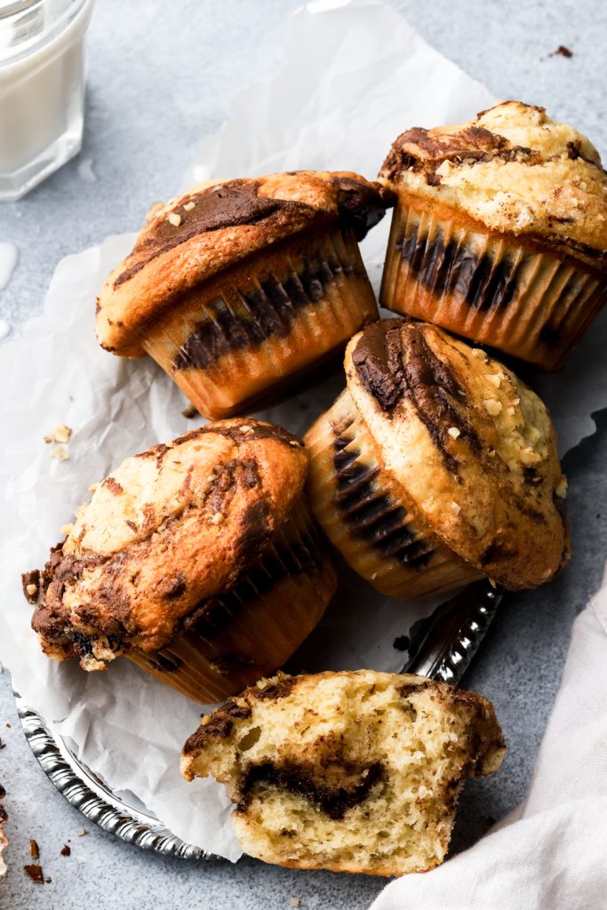 nutella muffins toppled over