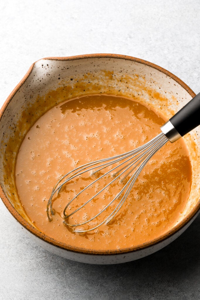 brown butter whisked with sugar and cookie butter