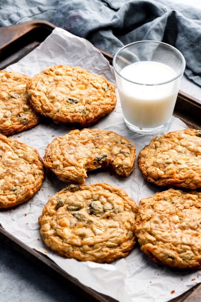 oatmeal raisin cookies with white chocolate chips