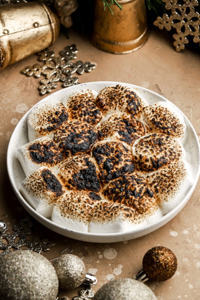 toasted marshmallows in a plate