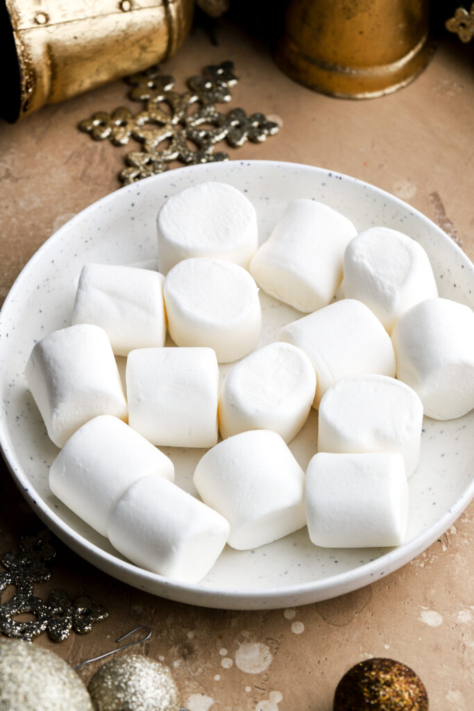 marshmallows in a plate
