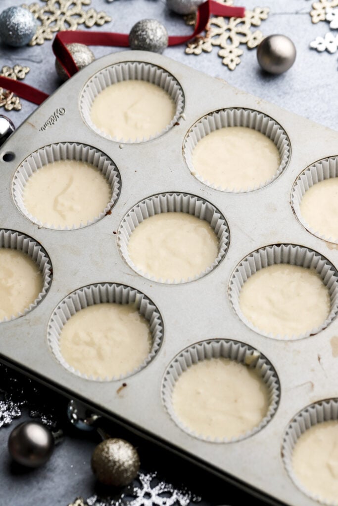 white cupcake batter unbaked