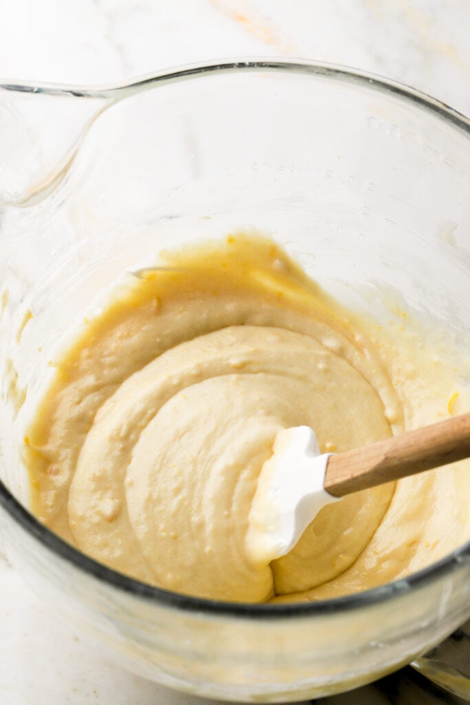 sour cream and milk added to batter