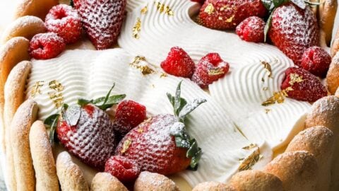 Charlotte Aux Fraises (Strawberry Charlotte Cake) - Baran Bakery