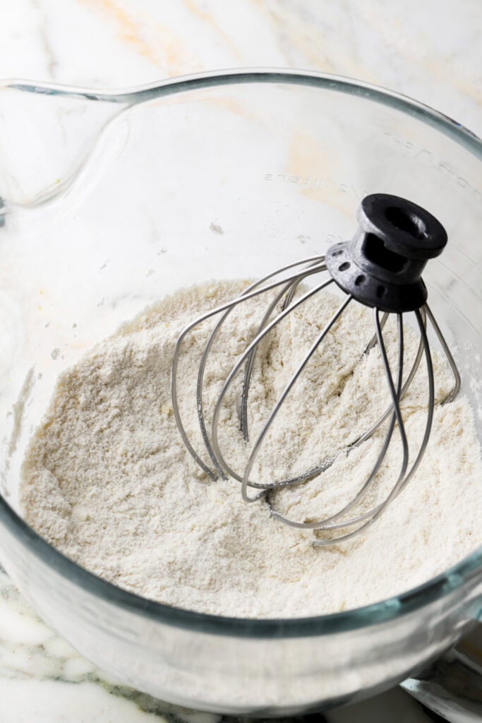 dry ingredients whisked together