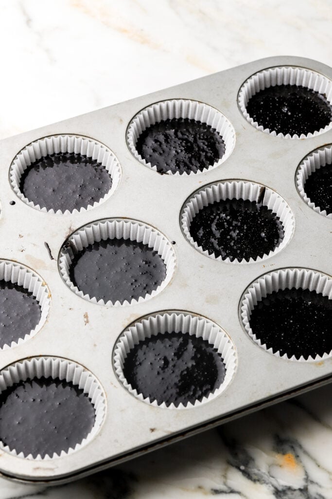 cupcake batter in muffin tins