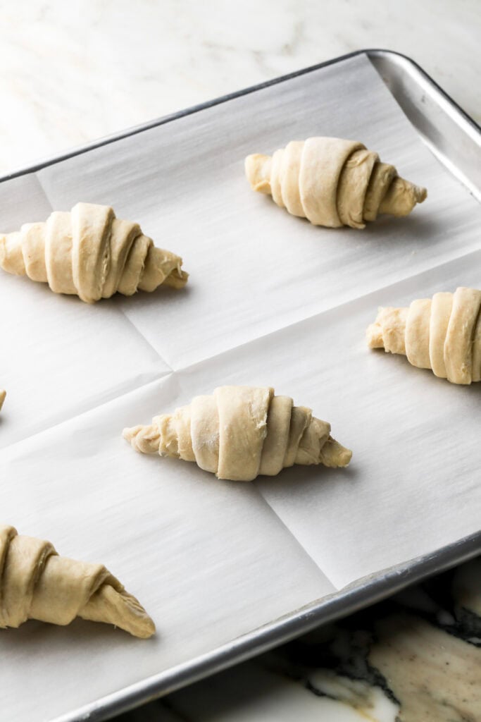 croissants ready for proofing 