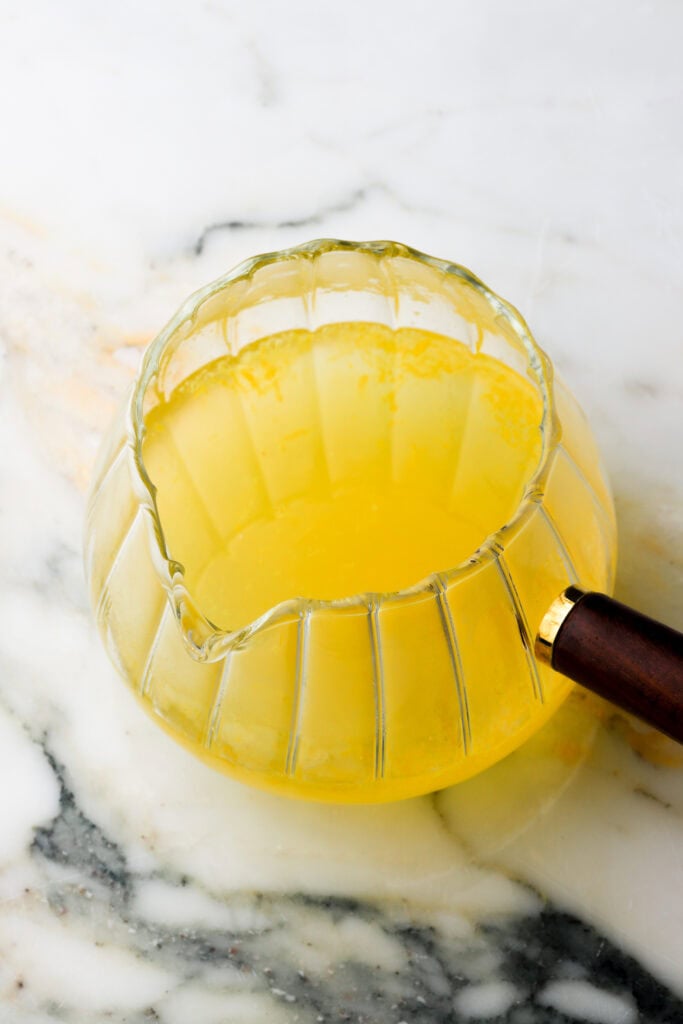 cooled lemon syrup