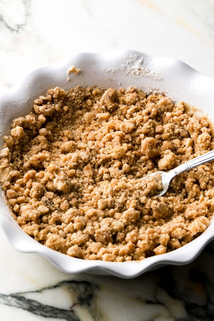 streusel topping mixed