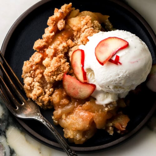 Apple and rhubarb crisp