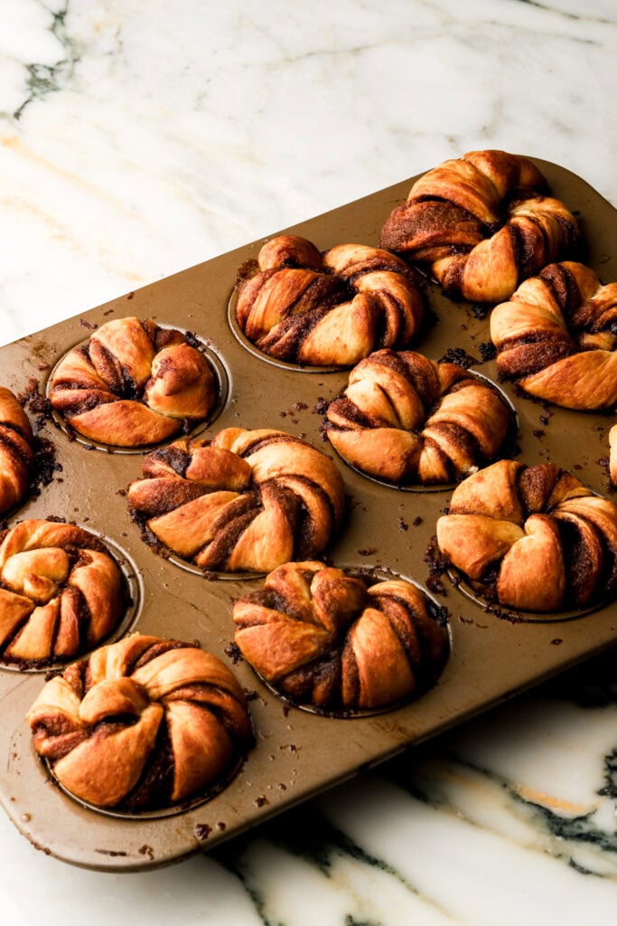 cinnamon knots fully baked