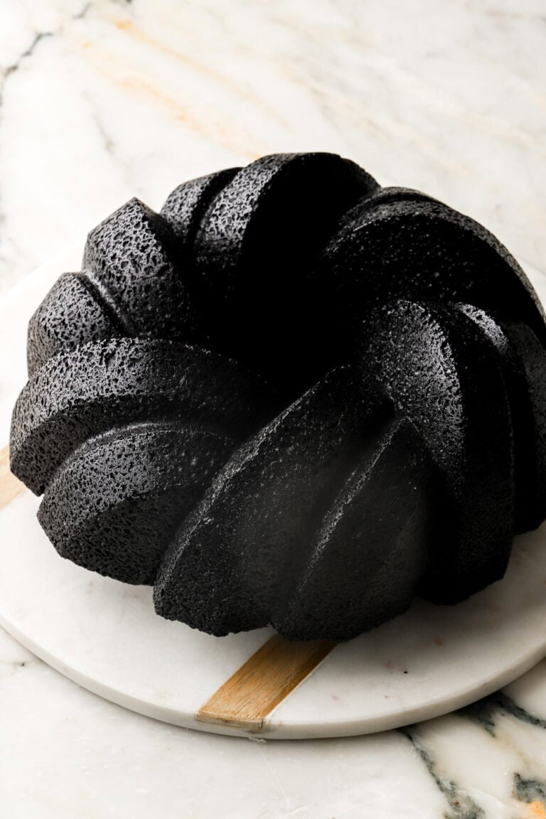 perfect black cocoa cake baked