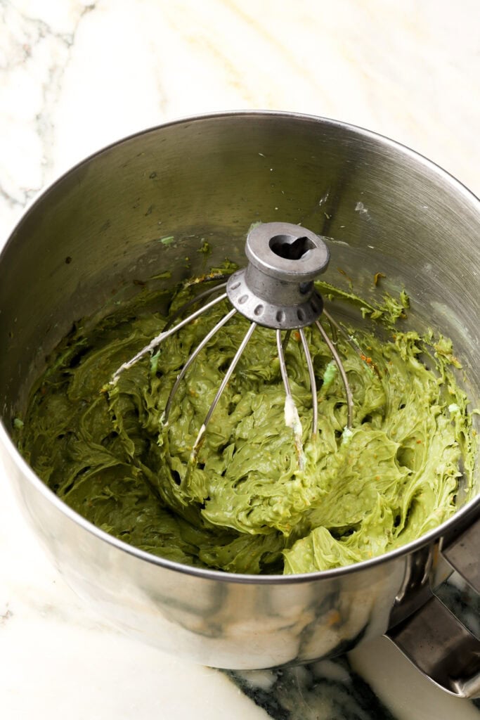 finished pistachio buttercream