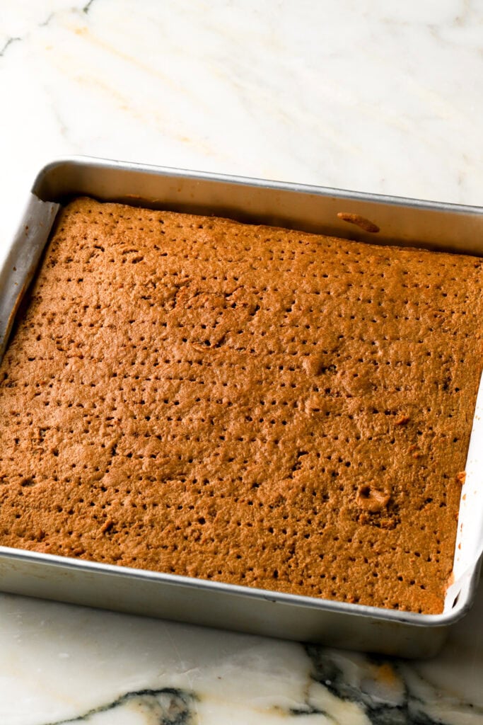coffee soaked into cake