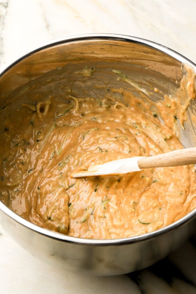 zucchini folded into batter