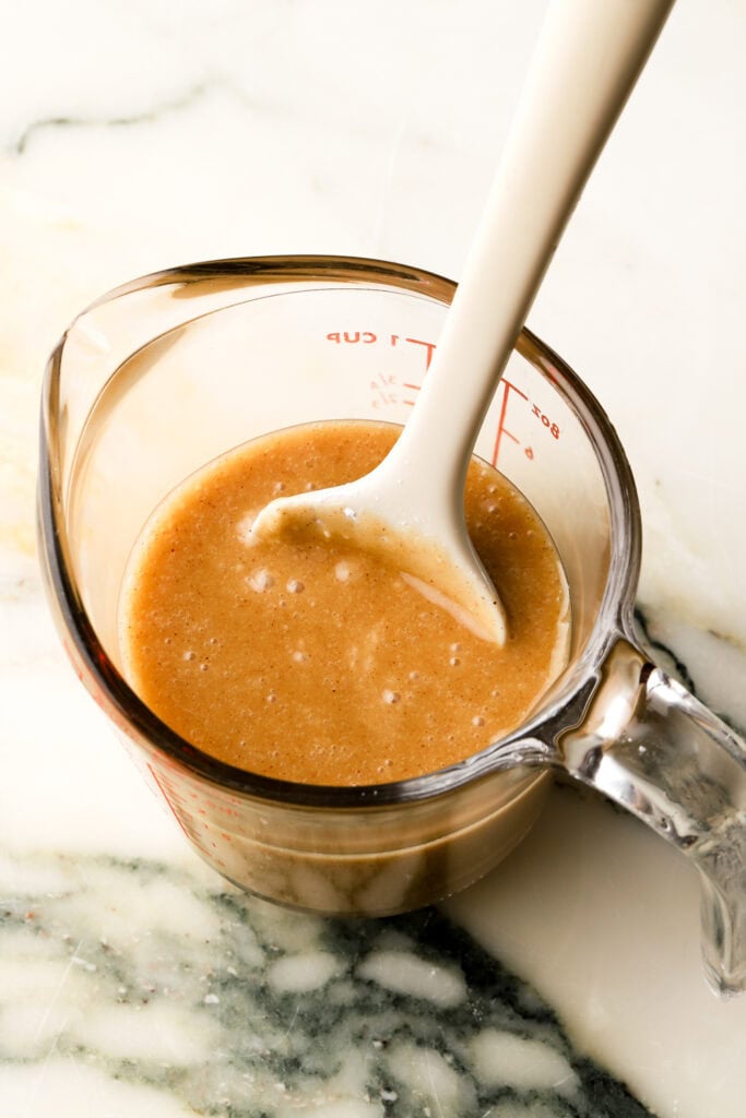 glaze added to powdered sugar