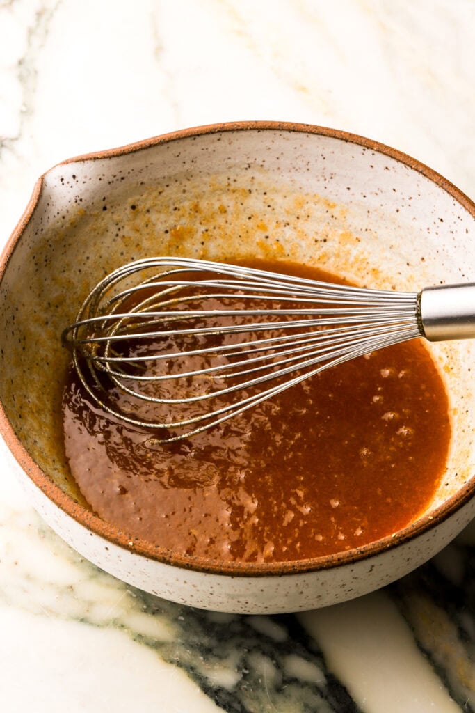 brown butter whisked with sugar