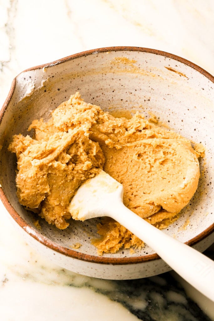 dry ingredients folded into dough