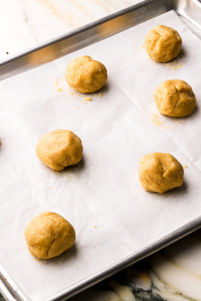 cookie dough rolled into balls