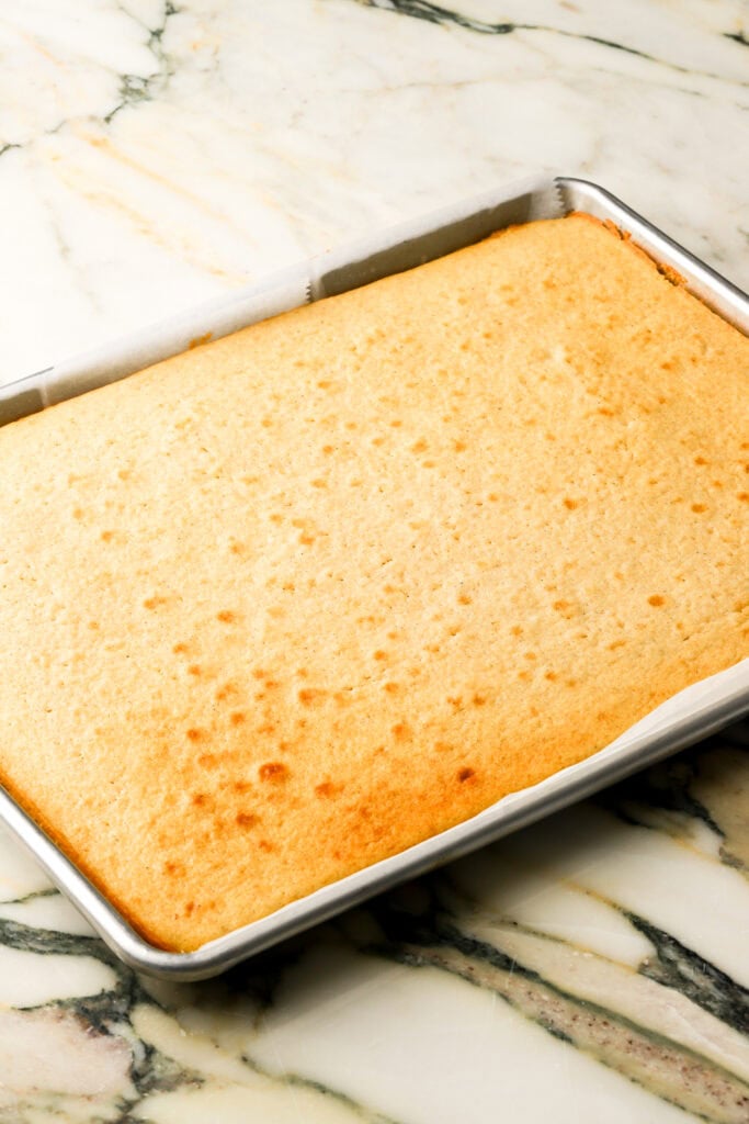 vanilla cake finished baking