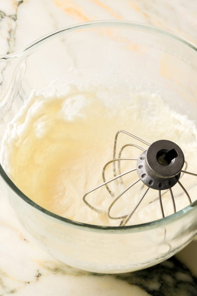 butter, oil and sugar beat together