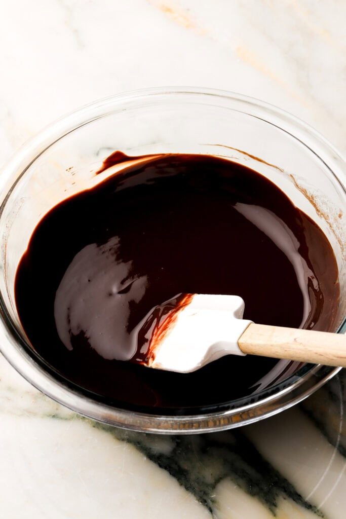 butter and chocolate chips melted together