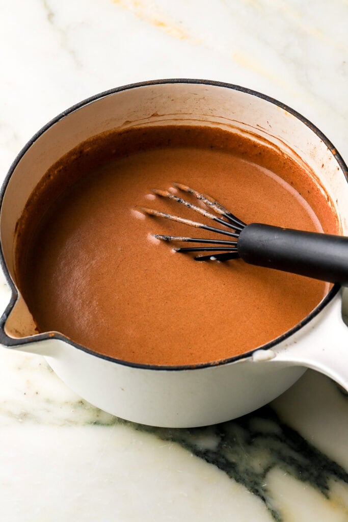 milk added to dry ingredients