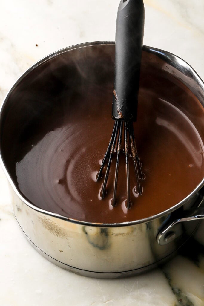 chocolate pudding finished cooking