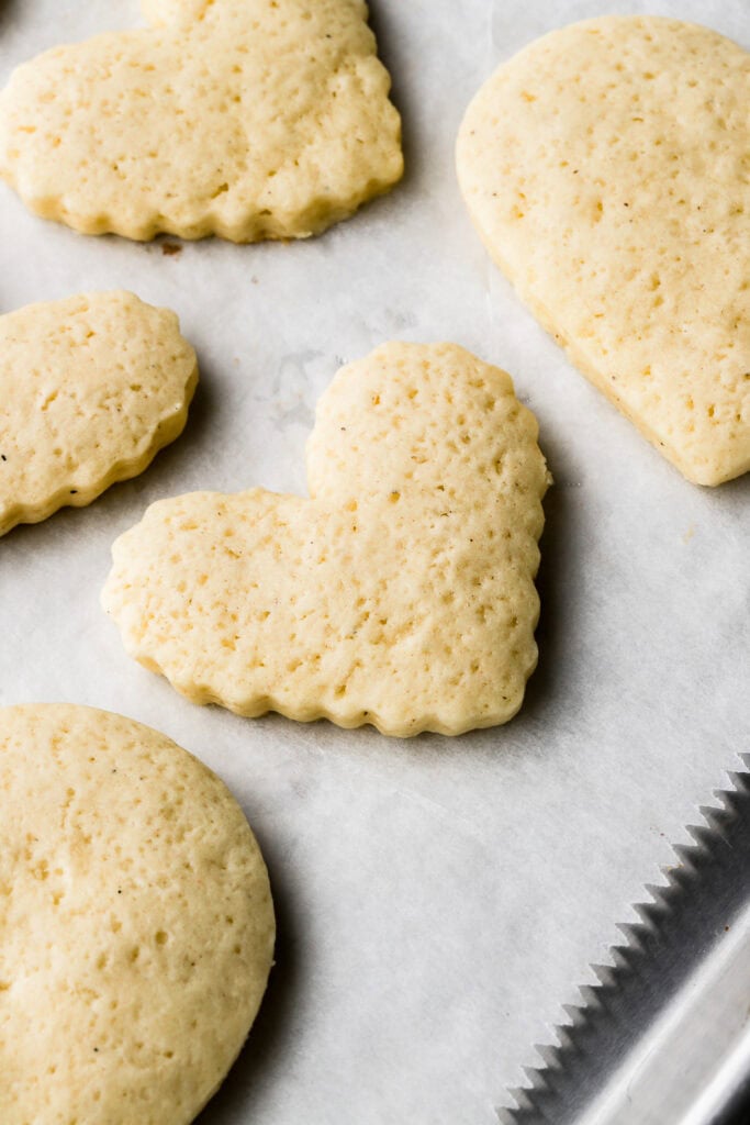 close up texture of baked cookie