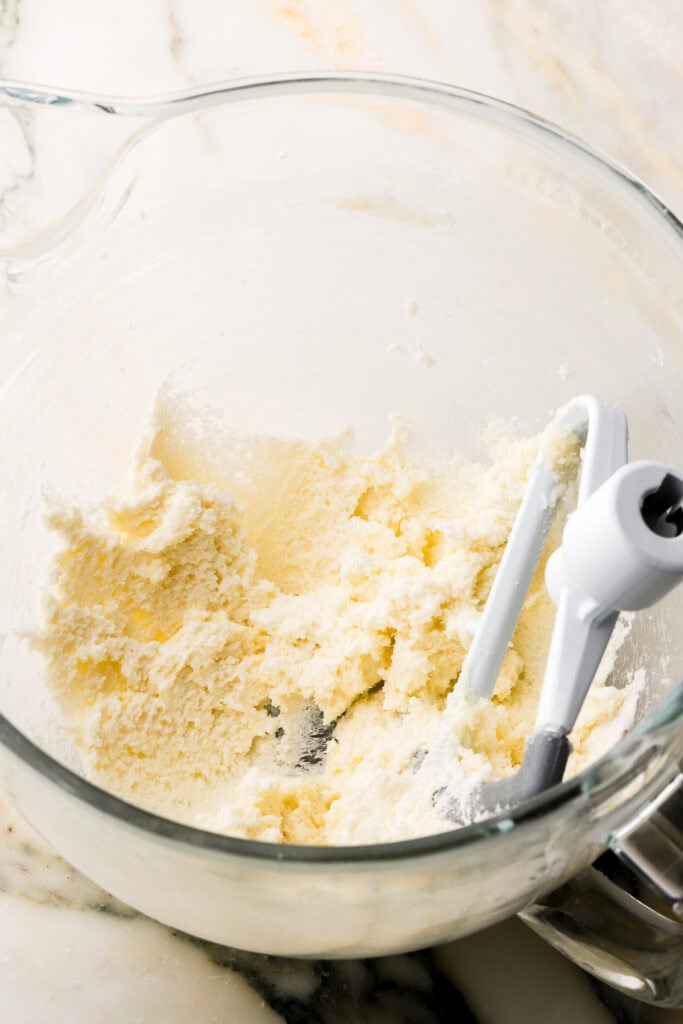 butter & sugar creamed together