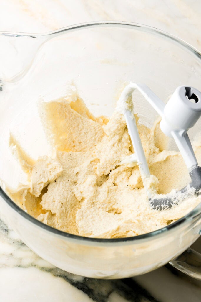 yogurt & extracts mixed into batter