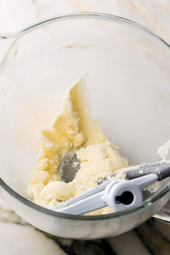 butter & sugar creamed together
