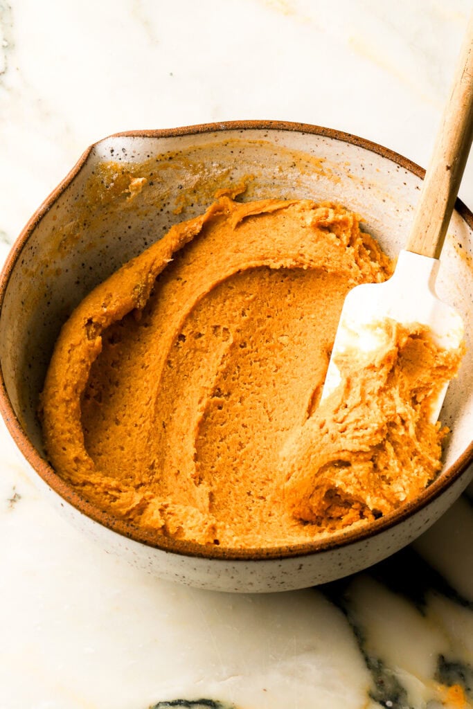 dry ingredients folded into batter