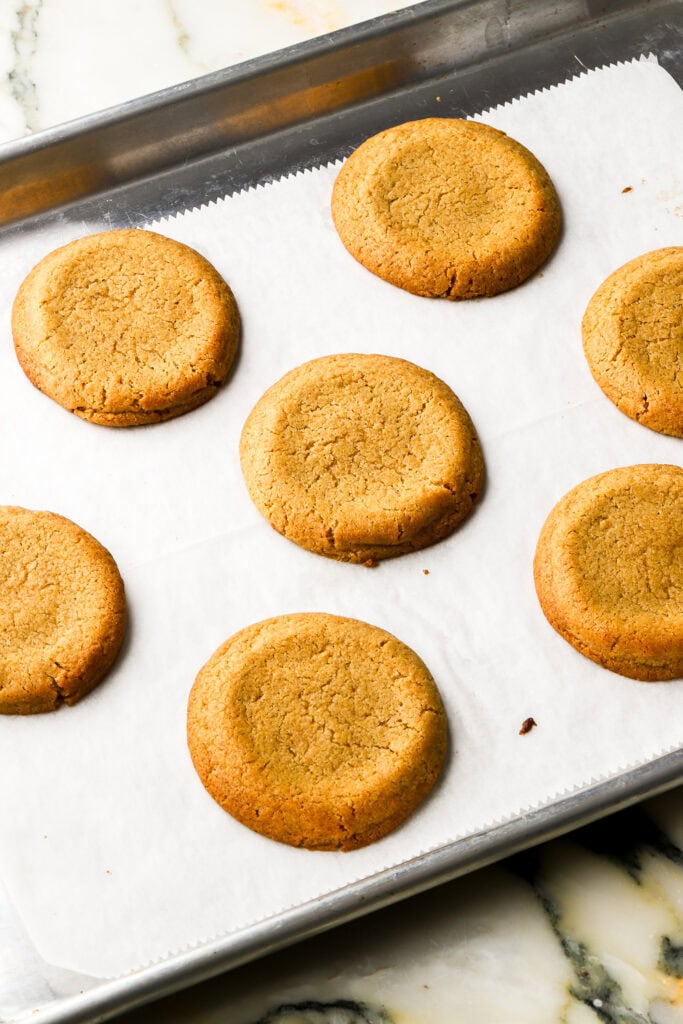 baked cookies with indent made