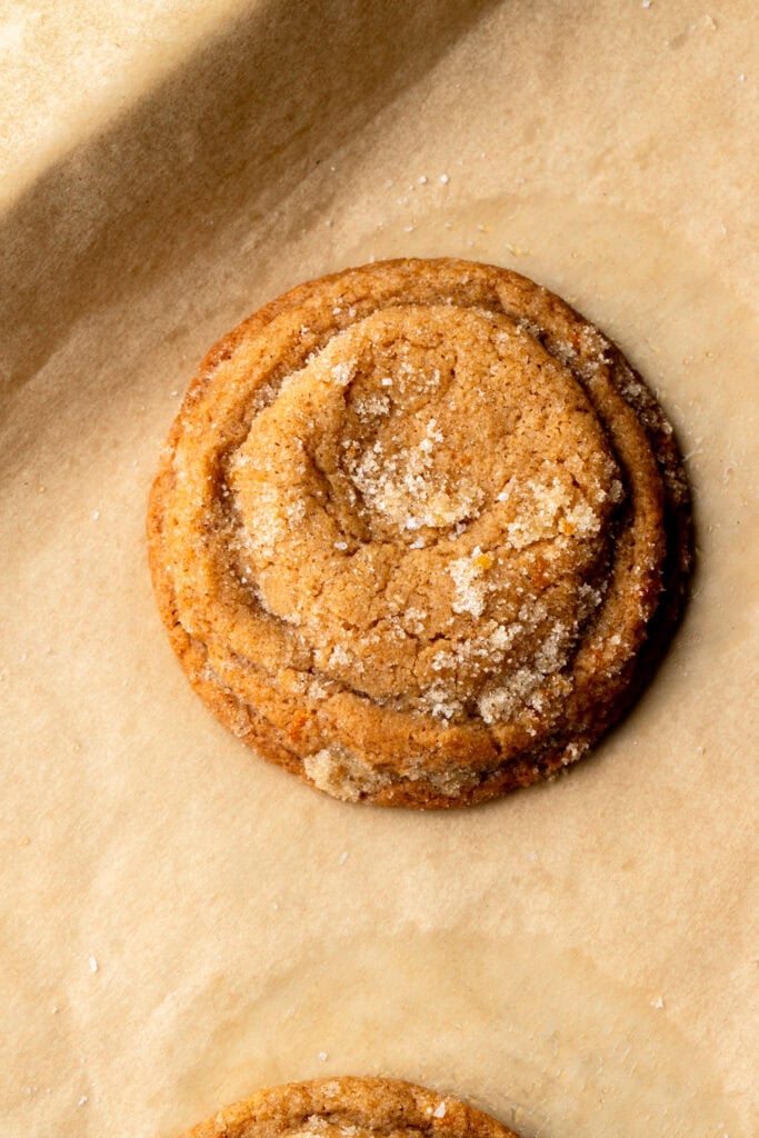 close up of finished cookie