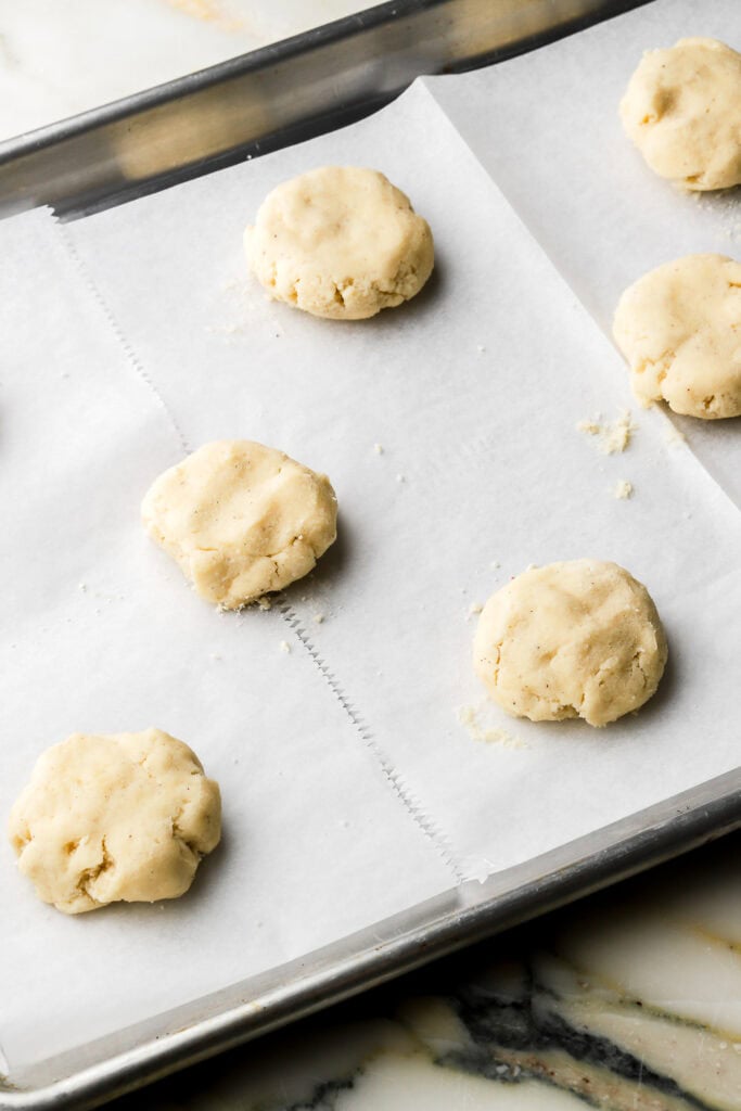 cookie dough rolled into a disc