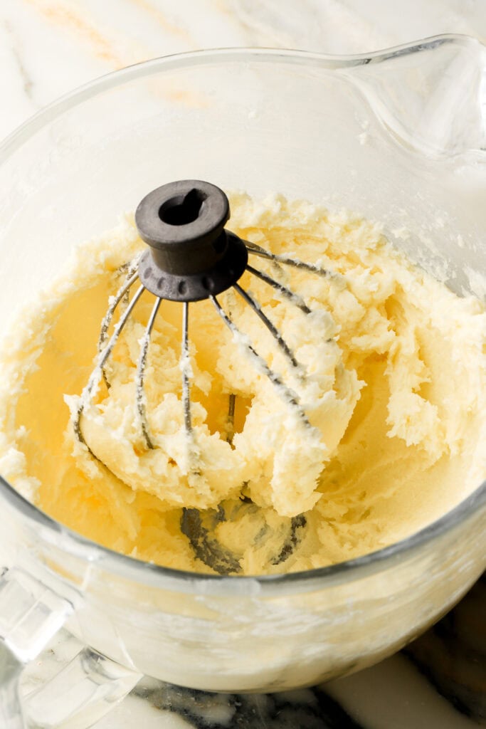 Butter and sugar creamed together