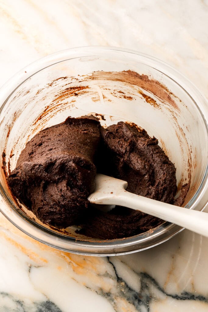 dry ingredients folded into batter