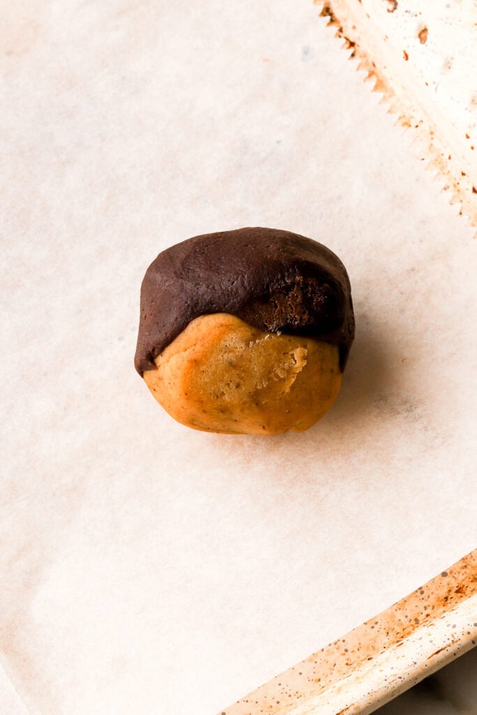 marbled cookie dough balls