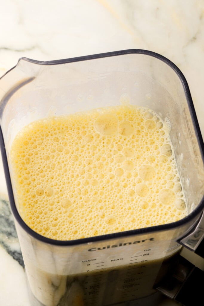 wet ingredients completely blended together